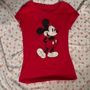 SOLD-  Red Mickey Mouse Tee